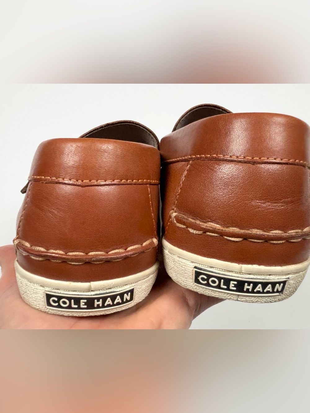 Cole Haag Men’s Pinch Maine Classic Brown Leather Penny Loafers - Picture 6 of 9